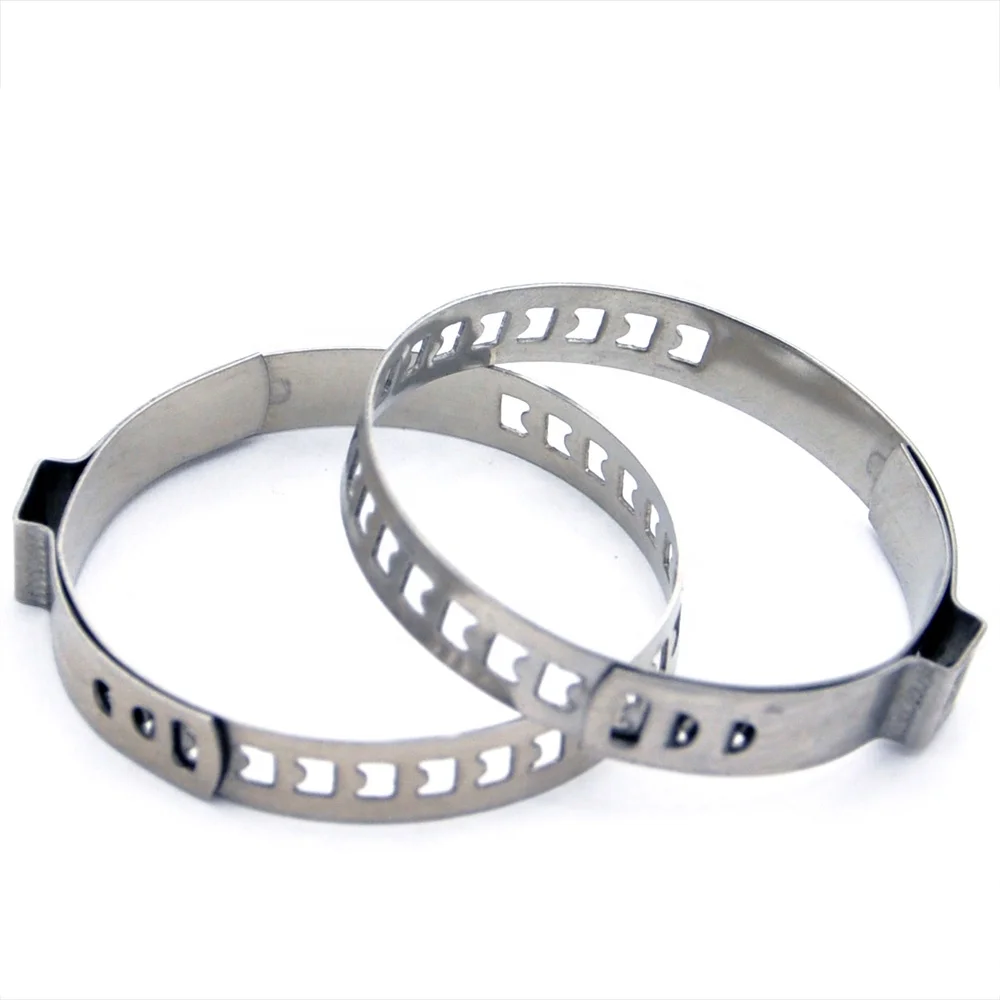 
Adjustable single ear stepless hose clamp with 5mm / 7mm bandwidth 