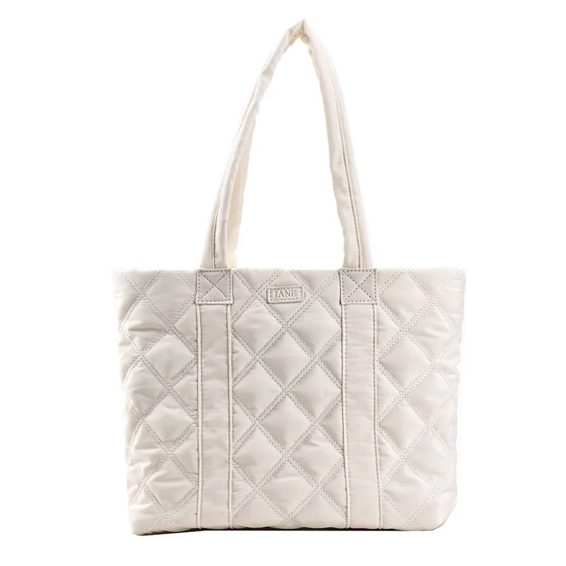 Fawn Shoulder Bag Lingge Handbags Ladies Handbags Pu Plaid Chain Bag Large Capacity Bag