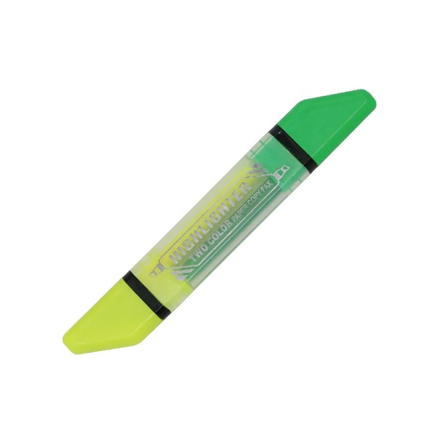 2 in 1 classic style multi colored double dual highlighter marker set with custom logo