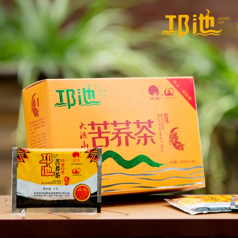Buckwheat tea Qiongchi organic roasted tartary buckwheat tea with gift box for skin whitening tea detox and weight loss