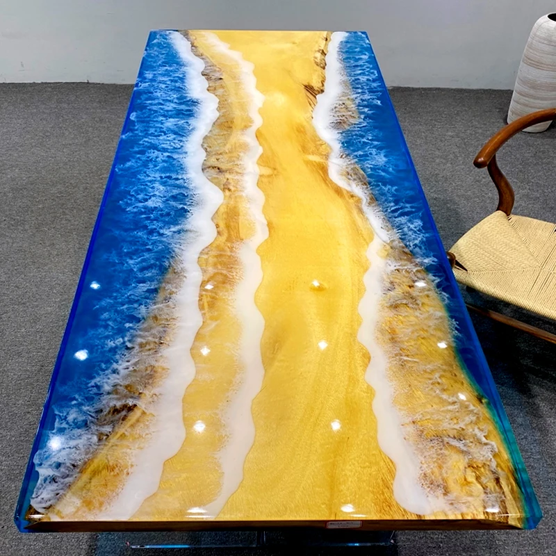 Walnut Unique River Epoxy Resin Table Furniture Top Wood Dining Mold Clear Lamp Top  Irregular Live Edge Table