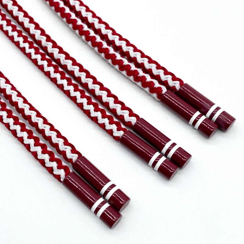 Fashion Custom Printing Logo Cotton Round Shape Metal Cord Aglets Ends Drawstrings For Hoodies Drawstring Cords