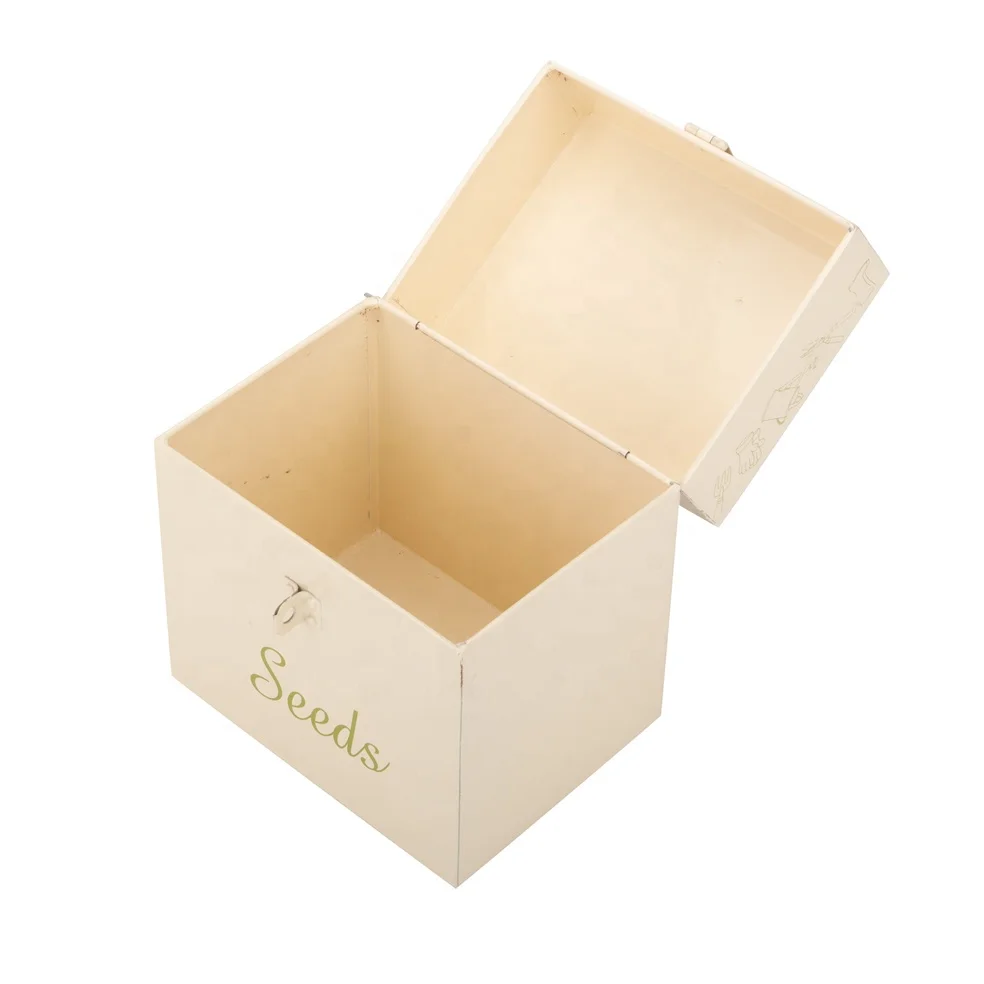 Metal seed box/ powder-coated/decal