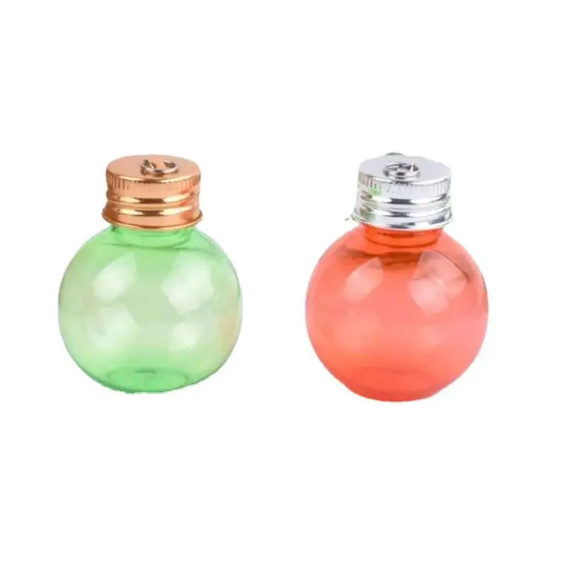 Sealed 50ml bottle Ornaments Booze Filled Alcohol Ornaments Christmas PET tree plastic ball