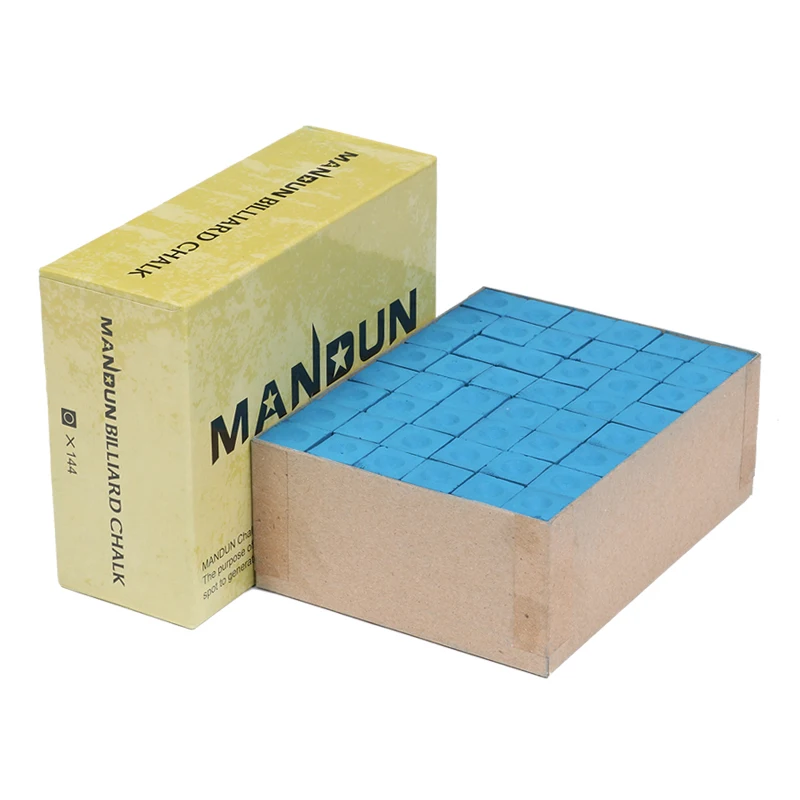 Selling high quality 144pcs/box billiards snooker pool chalk for snooker pool cues Blue/Green Cue Chalk