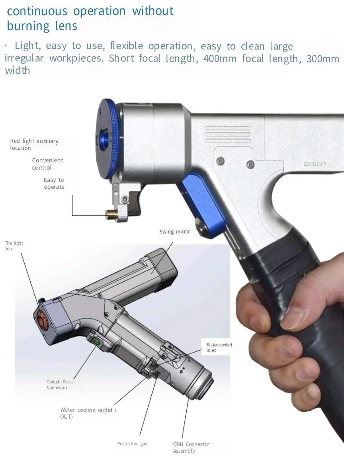 2000W Cleaning laser machine Rust Paint Dirty Removal cleaner  Dirt clean machine Everfoton Raycus Max RECI BWT
