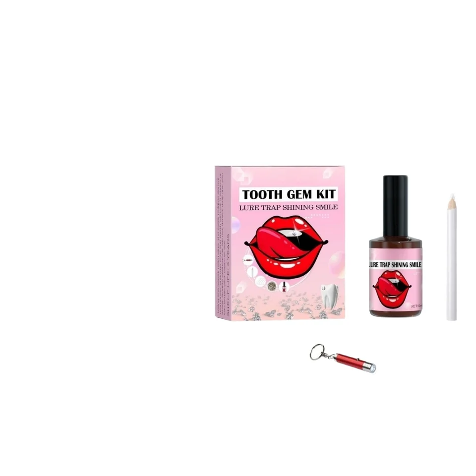 EELHOE Professional Starter Kit for DIY Tooth Gems UV Bonding Resin Gem Suit with Spicker UV Light Cotton Rolls Box Packaging