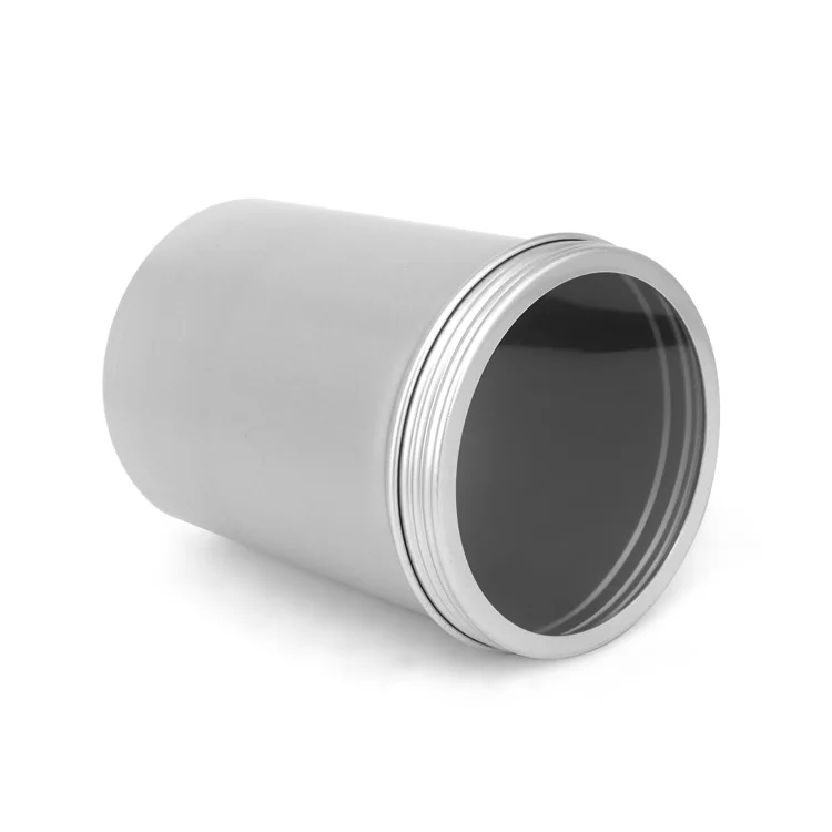 storage wax aluminum jars large round metal tins spice tin with clear window lid