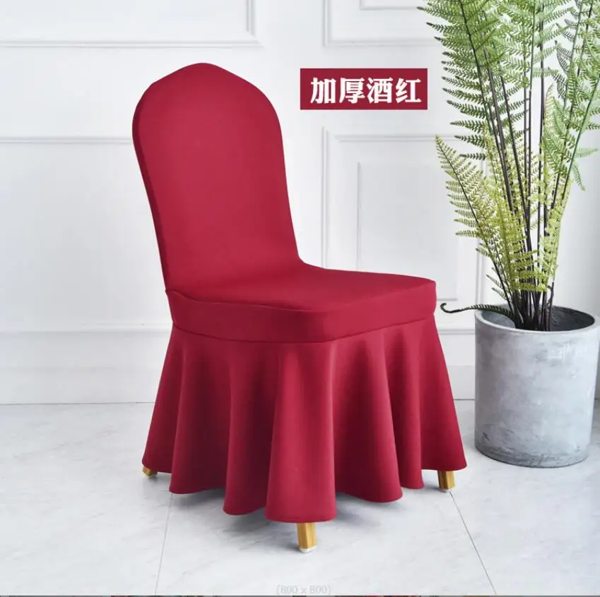 Factory Supply Custom Logo Sapphire Blue Thickened Polyester Cotton Hotel Banquet Armless Chair Cover for Party Wedding