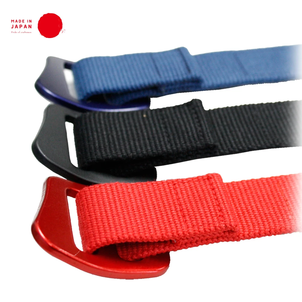 
[ Gevaert ] Aluminium Friction Buckle Tape Belt - Made in Japan 