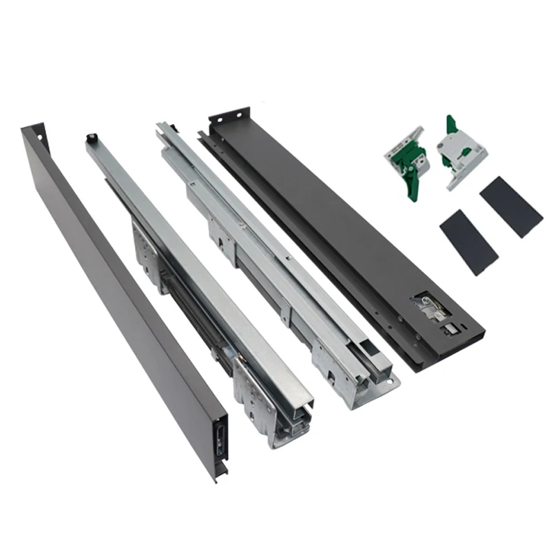 
13mm thin tandem box kitchen cabinet slim tandem drawer metal drawer slides 