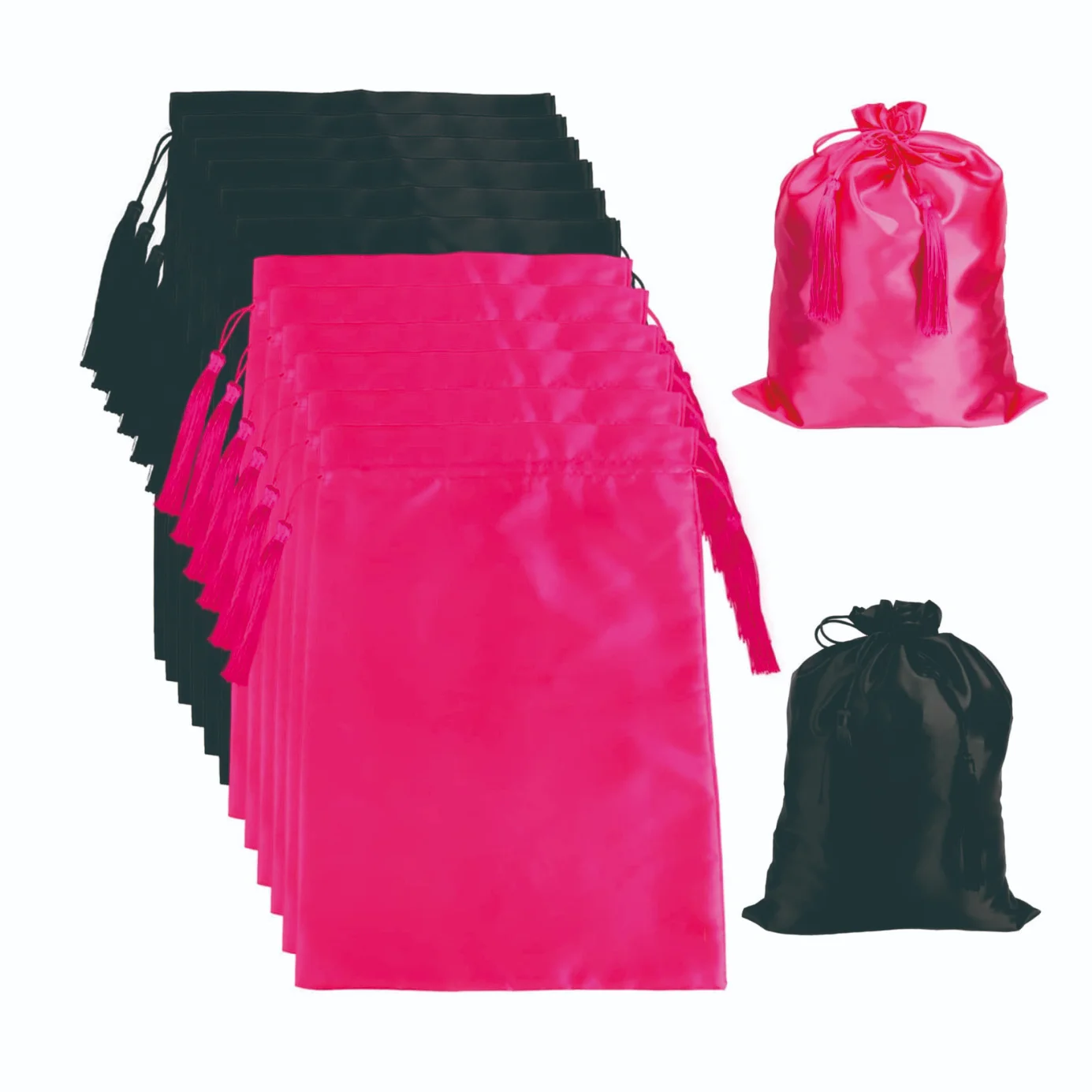 Satin Drawstring Bags Cinch and Ditty Pouch for Travel, Bedroom and Wardrobe