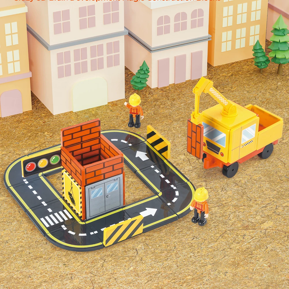OEM ODM STEM Learning Magnetic Tiles  3D Magnetic Plastic Buildings Blocks Preschool Educational Construction Magnet Toys Gift