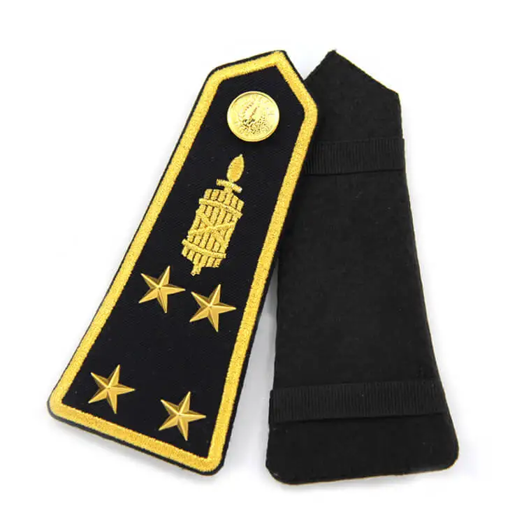 High Quality Epaulette Rank Shoulder Boards Custom Pilot Shoulder Badge Epaulet Army Military Uniform Accessories