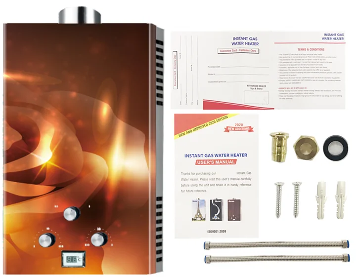 
Water Heater Gas With Shower Head Kit Boiler 18l 36kw Hot Steel Wall Stainless Power Storage Sales 