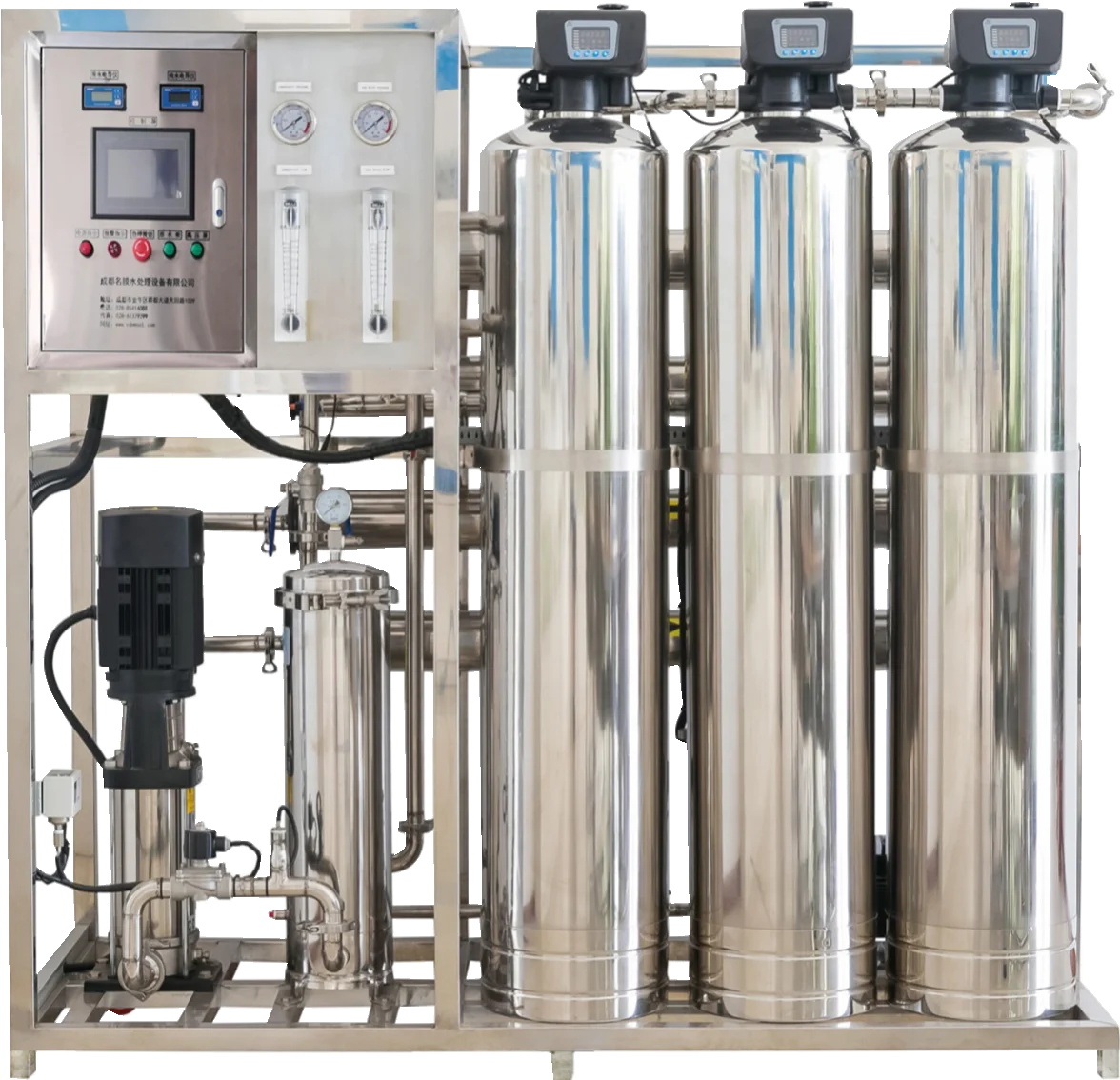 MingMo Reverse Osmosis Water Filter Filtration System 1000L/h with softener treatment desalination plant all stainless steel