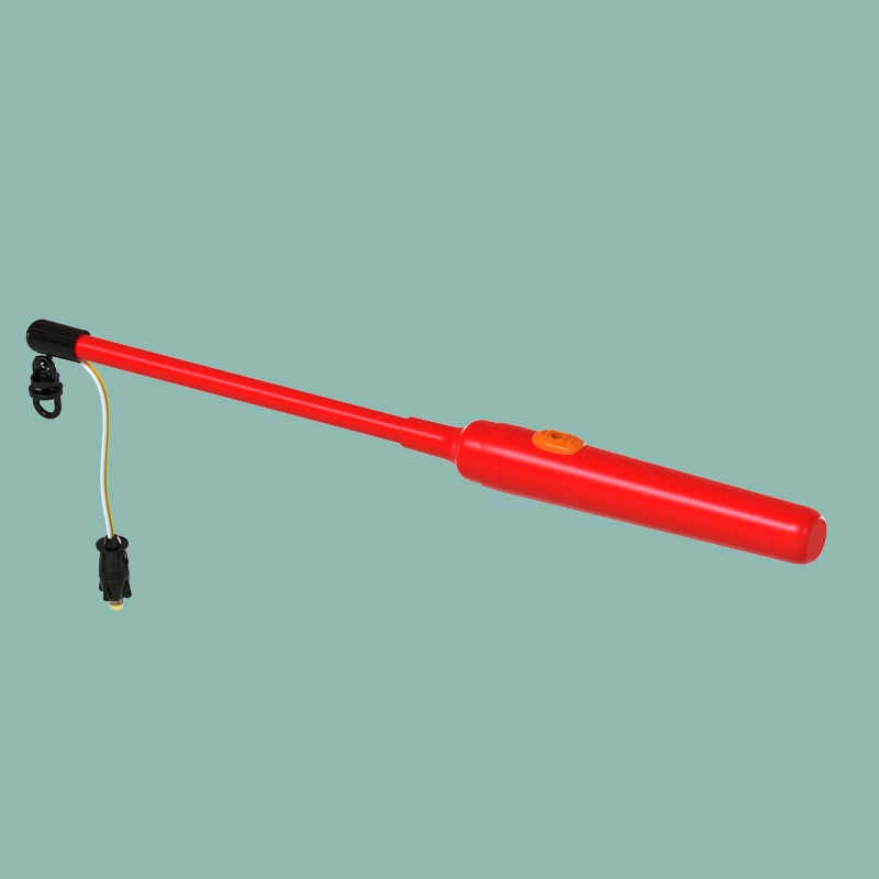 Lantern Pole Lanterns Kids Led Stick Handle Paper Rod Electronic Light Lighted Portable Plastic Lights Party Hanger