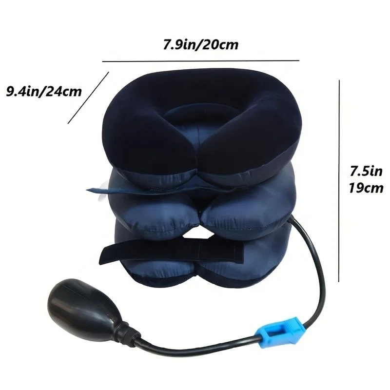 Portable U Shape Neck Stretcher Inflatable Press Pump Pillow Neck Travel Office Break Pillow For Adults