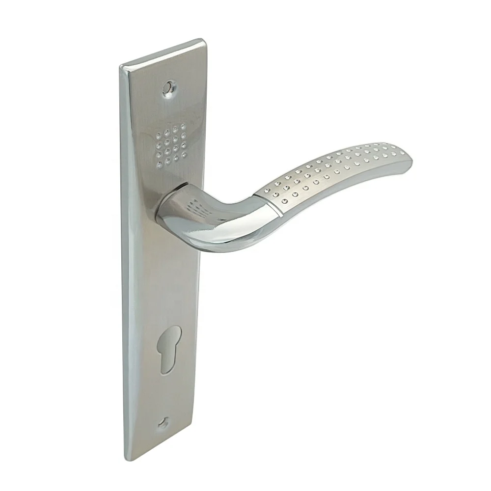 Popular panel locks on the market,Aluminium handle with iron plate,Middle door lock hardware