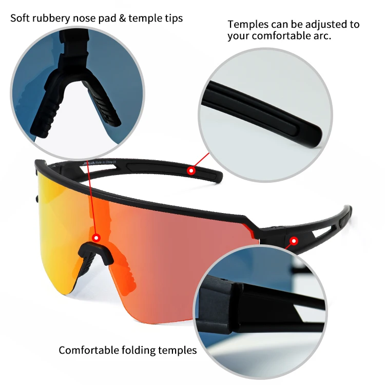 2025 Running Cycling Glasses Sunglasses No logo Custom Ce Polarized Men Women Unisex Lunette Cyclisme Sun Gold