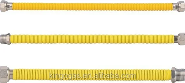 Flexible Gas Hose for Industry 304 Stainless Steel Yellow Spiral Welded by Theoretical Weight Round 1 Pcs 300 Series Aisi,aisi