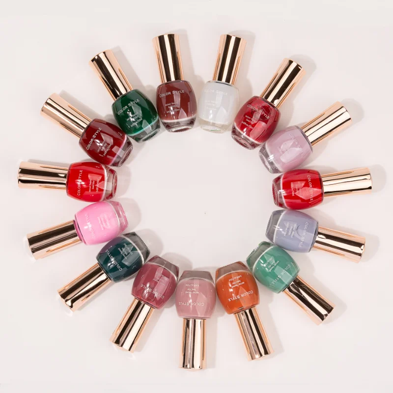 Factory Supply High Quality Nail Polish Water Based Oil Based Peel Off  Air Dry Glossy Nail Art Nail Polish