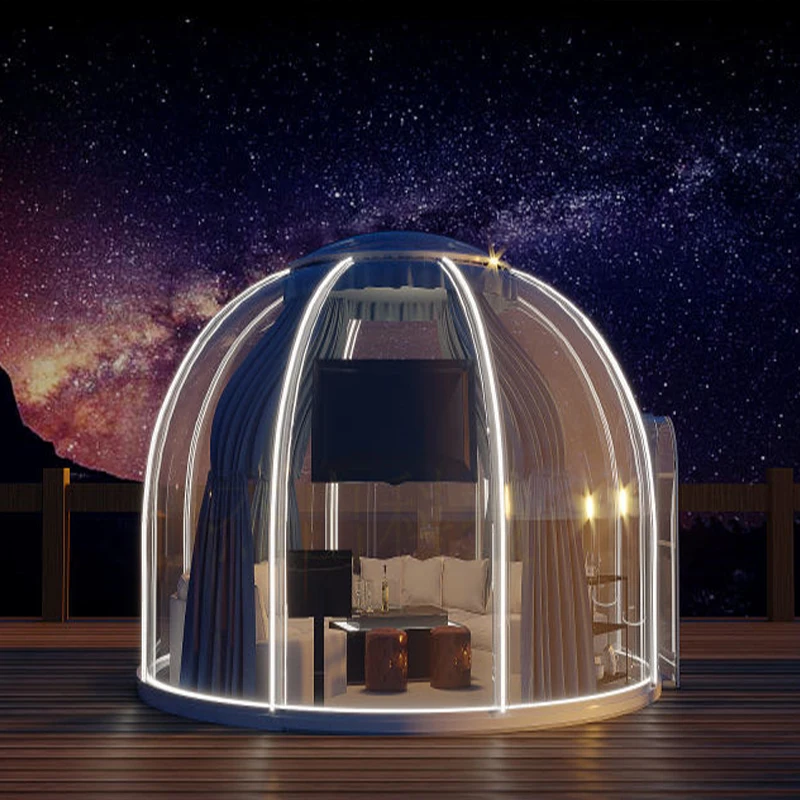 UNIFIVE Polycarbonate PC Aviation Aluminum Profile 360 Panoramic Viewing Bubble Room Bubble Tents For Sale Bubble Hotel