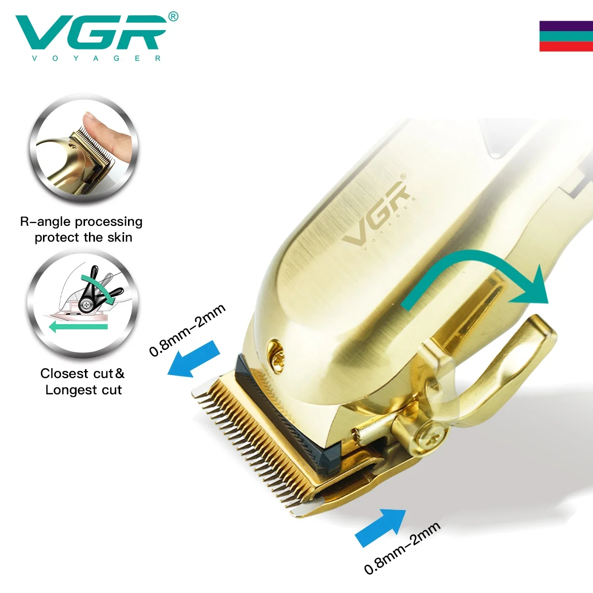  Хит продаж 2021 Новое поступление VGR V278 Профессиональный перезаряжаемый Мужской Электрический беспроводной триммер для