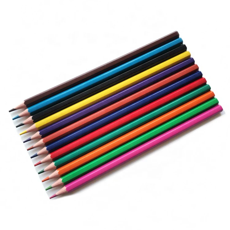 Low MOQ High Quality 7 Inch 12 Colors Plastic Colored Pencils