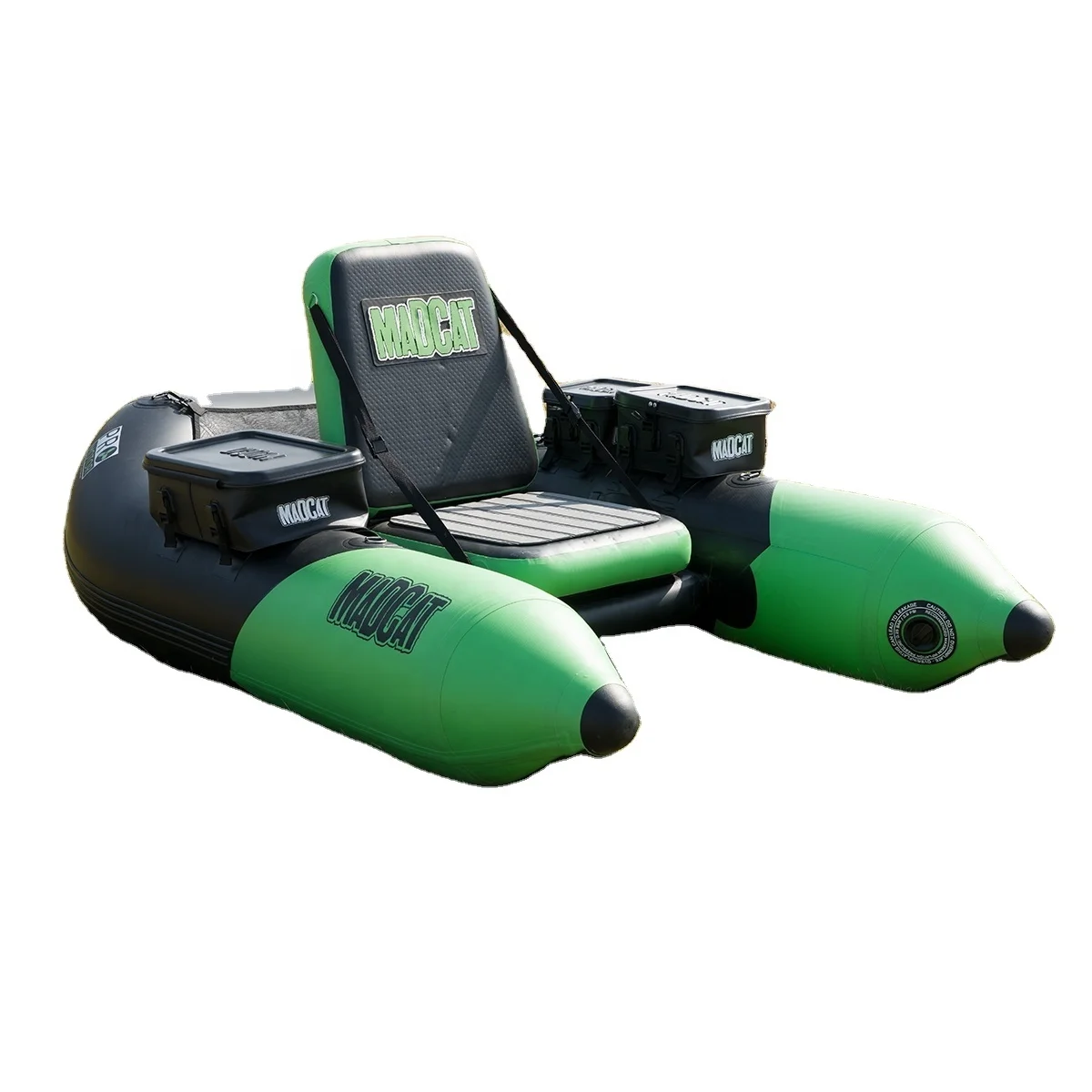 European warehouses Fast shipping  inflatable fishing boat float tube belly boat oem Green and black  fishing boat