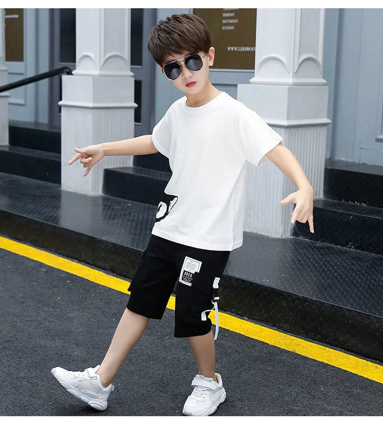 Kids Tracksuit For Teen Boys Clothing Sets 2020 Summer Toddler Boys Clothes Costume Outfit Suit Children Clothing  4-12 Year