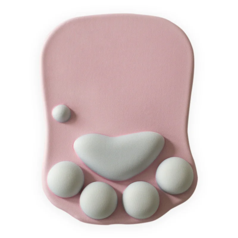High quality Cute Cat Paw Mouse Pad With Wrist Support Soft Silicone Wrist Rests Wrist Cushion comfortable computer mouse mat