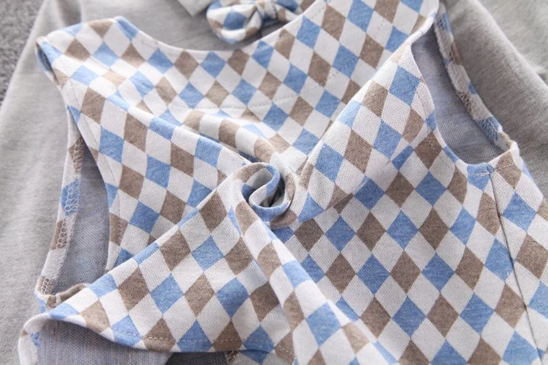 Hot Selling Autumn Knit Vest Cardigan Kids Polo Shirts Three Pieces Suits