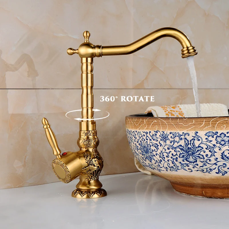 Classic Antique Faucet Bathroom Sink Faucets Cold And Hot Water Tap Basin Mixer Faucet