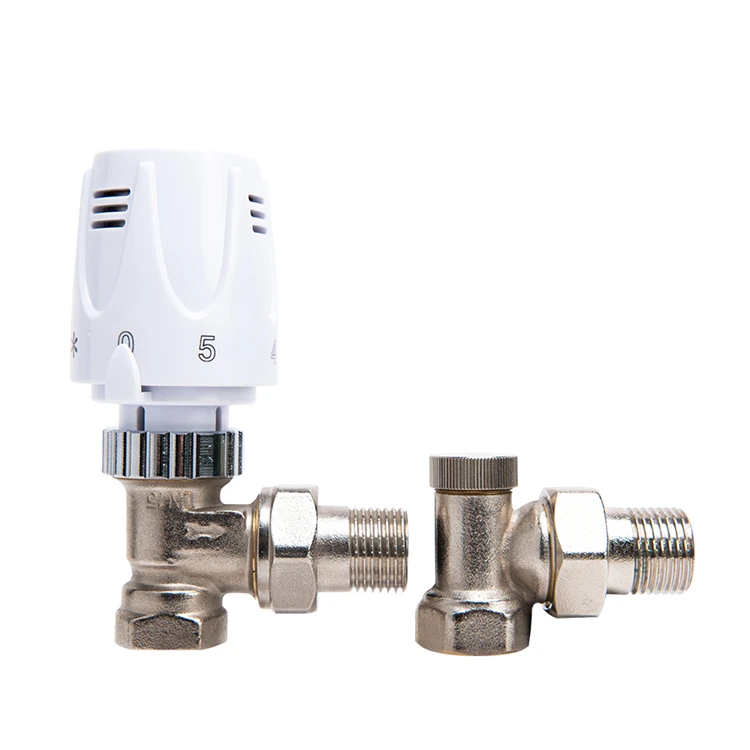 Fashion White DN15 Underfloor Heating Brass Radiator Thermostatic Valve