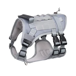 Customized logo dog tactical vest breathable mesh pet harness reflective dog harness no pull reflective tactical dog harness
