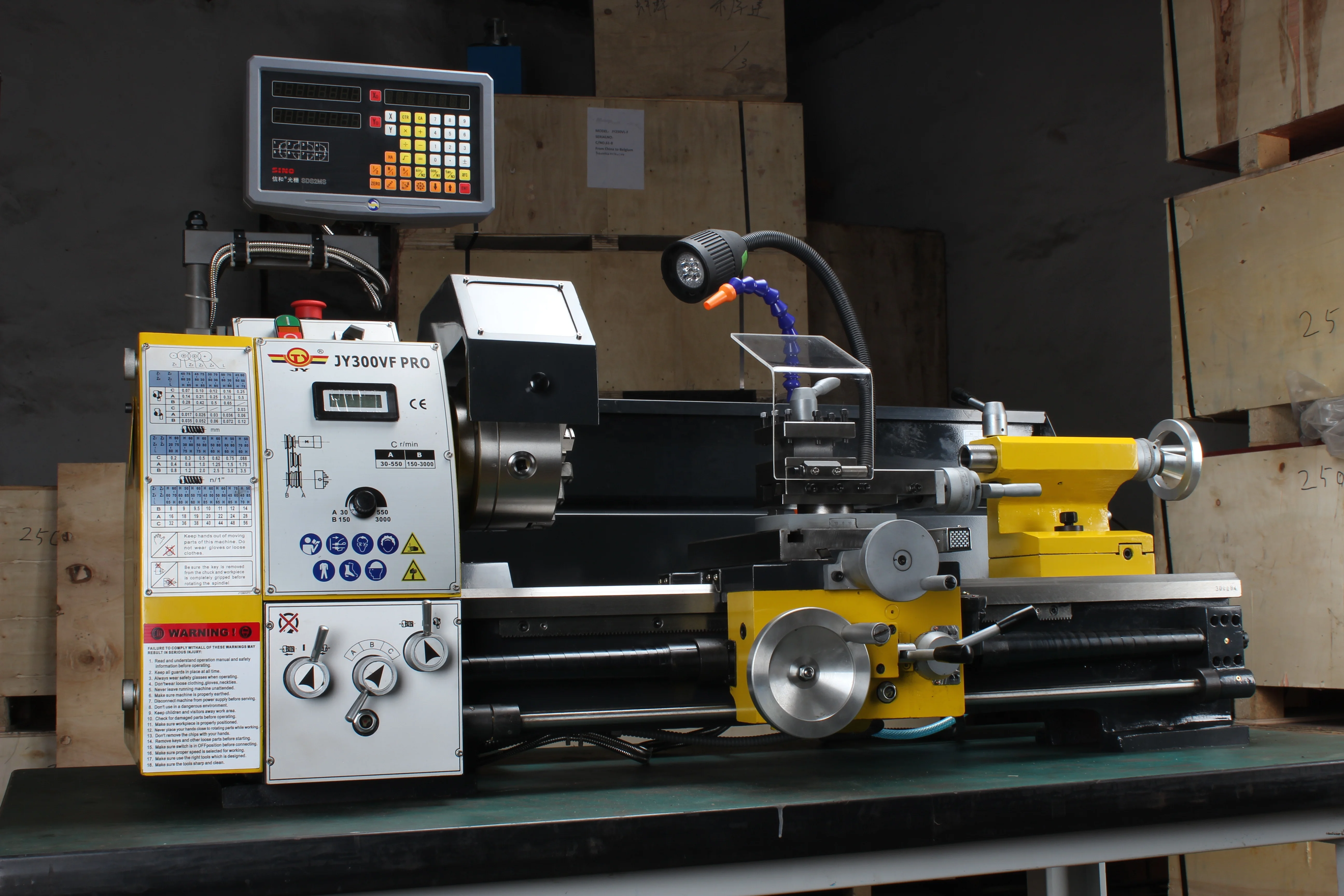 High-power brake drum brake disc lathe horizontal mini manual lathe JY300VF