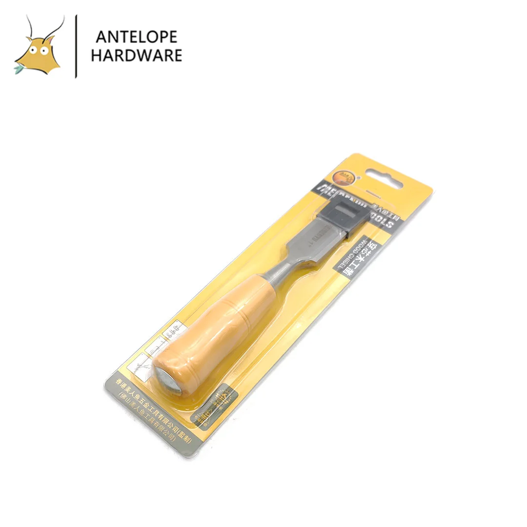 Ручка из марганцевой стали и резины, деревянное плоское долото Cabinetmaker