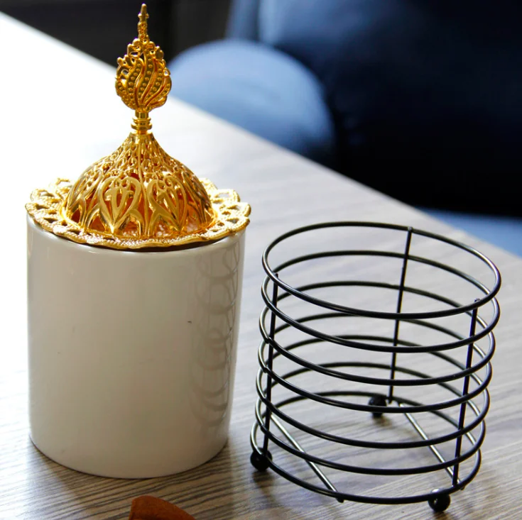manufacture home luxury gold marble aroma incense burner for home air purification