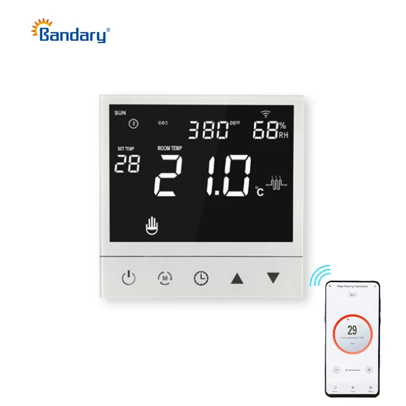 Wireless Touch Screen Smart Digital Tuya Floor Heating Thermostat with Programmable