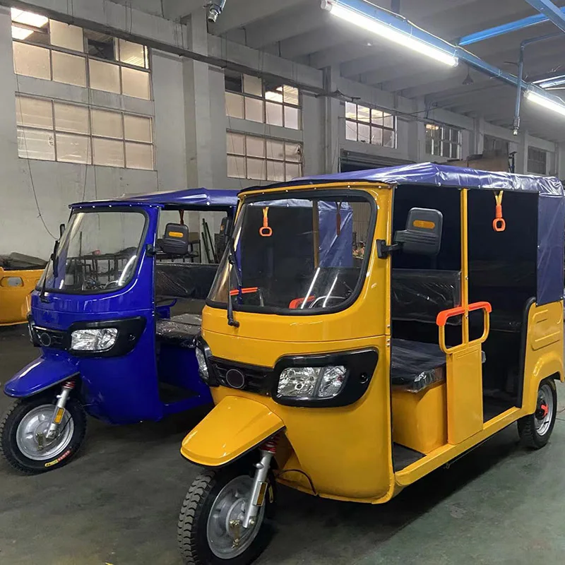 3-колесный пассажирский грузовой Электрический трехколесный велосипед Tuk Sunshade 72 В 2000 Вт 8 пассажиров для Индии