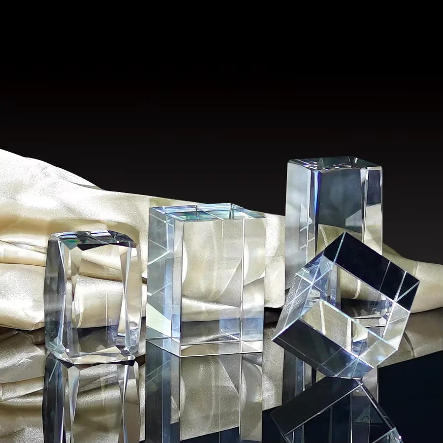 Wholesale Custom 3D laser Souvenir Blank Crystal Cubes For Engraving k9 crystal