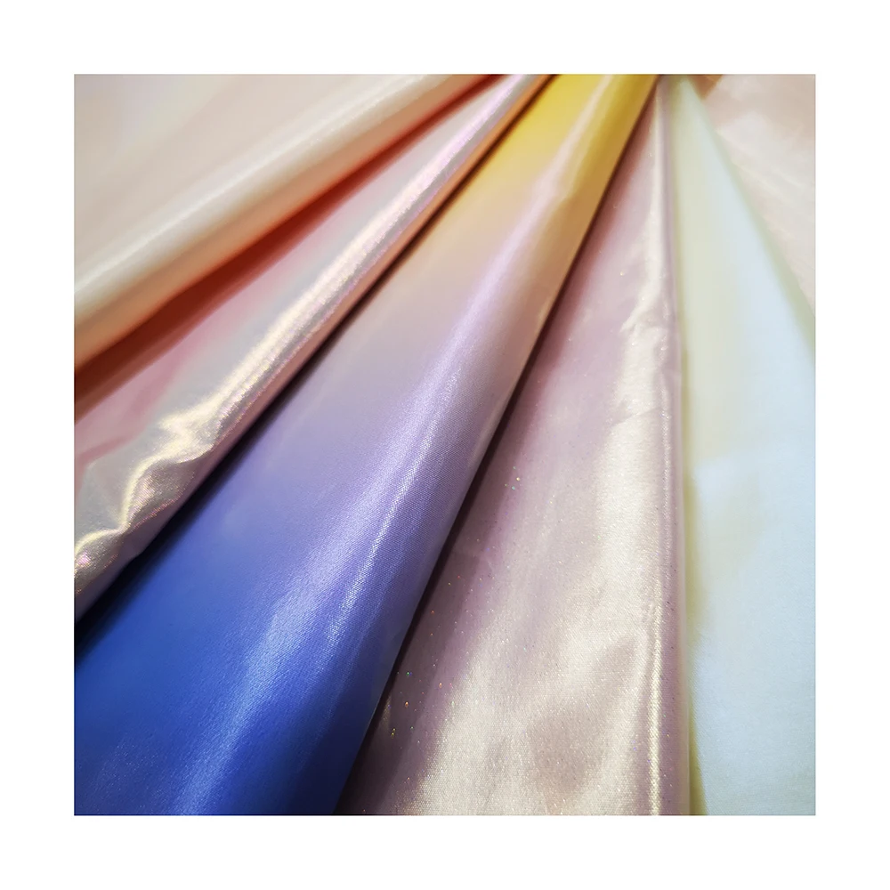  Foil Finishing Cheap Pink Taffeta Fabric For Street Style Down
