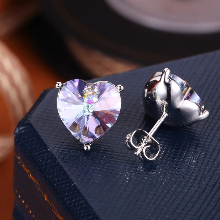 Exquisite & Elegant SW Angel Colorful LOVE Heart Shape Earring Necklaces Sets For Women For Men