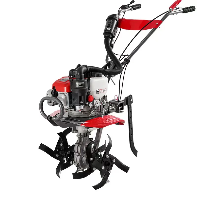 High efficiency micro tiller, weeder, four-stroke rotary tiller, cultivator