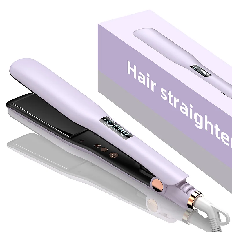 Professional Titanium hair iron straightener with lcd flat irons wholesale private label customize hair straightener
