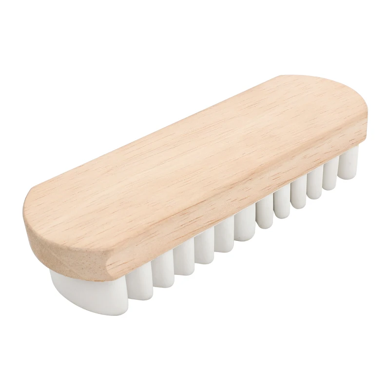 Factory Wholesale custom logo Wooden Shoe Cleaning Brush With Suede eraser Brush sneaker Brush
