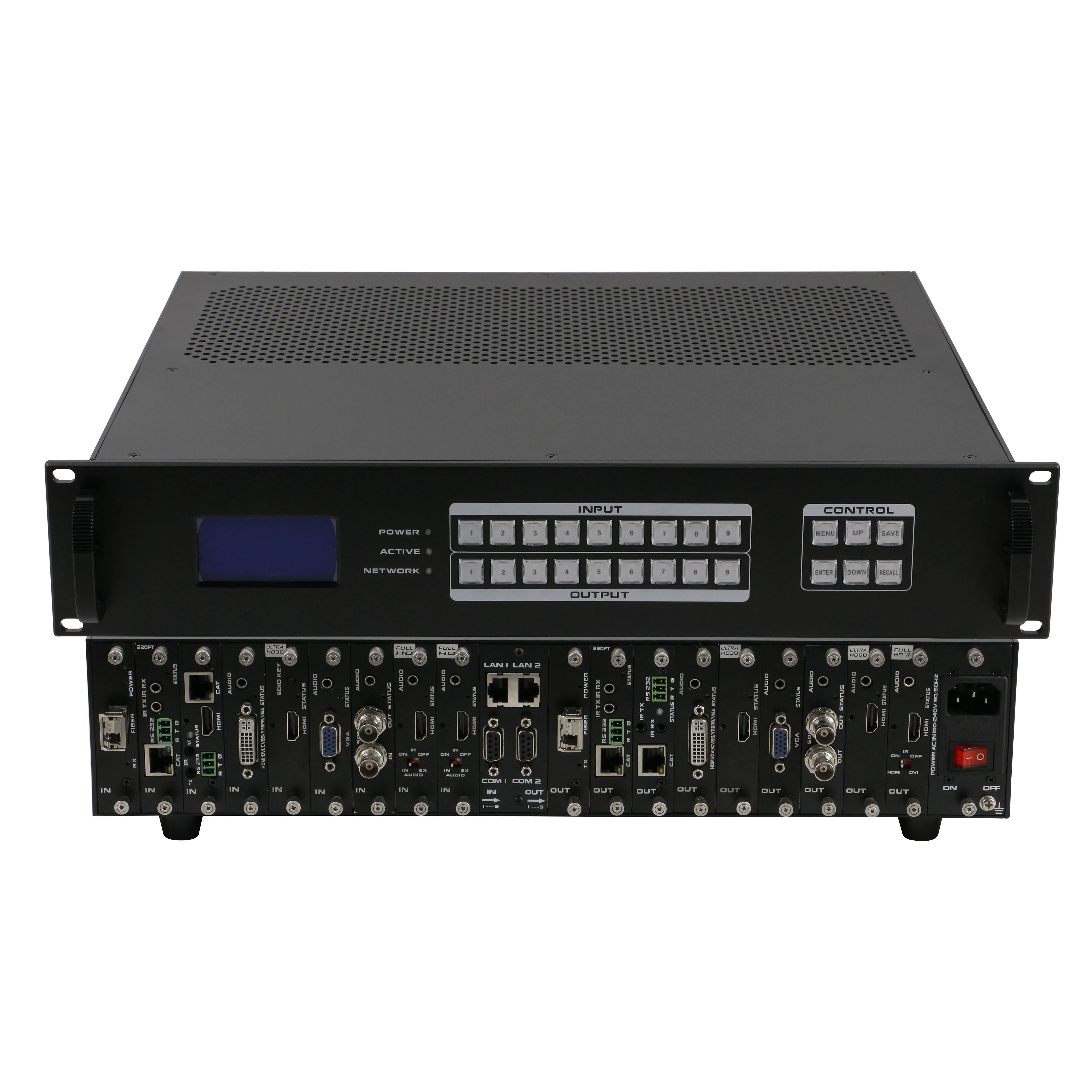 opaxy hot sale Solid structure 4k Video Mixer 8x8 1 card 1 port 1080P 4K30 and 4K60  Video Matrix Switcher