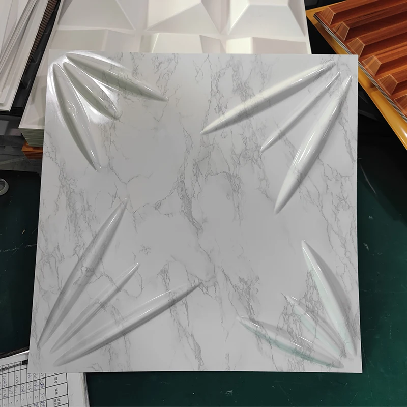 Interior decorpvc marble sheets coating marble 3d wall panels pvc wall sticker high quality waterproof