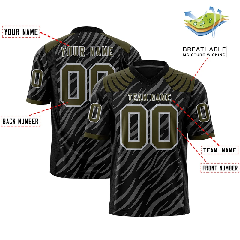 Wholesale Top Quality Embroidered American Football Wear Personalized Rugby Tracksuit Uniform for All Team
